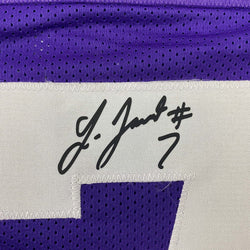 Framed Facsimile Autographed Leonard Fournette 35x39 LSU Purple Reprint Laser Auto College Football Jersey Size Men's XL (ONLINE ORDER ONLY)