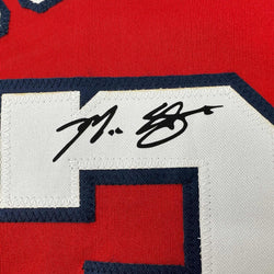 Framed Facsimile Autographed Max Scherzer 35x39 Washington Red Reprint Laser Auto Baseball Jersey (ONLINE ORDER ONLY)