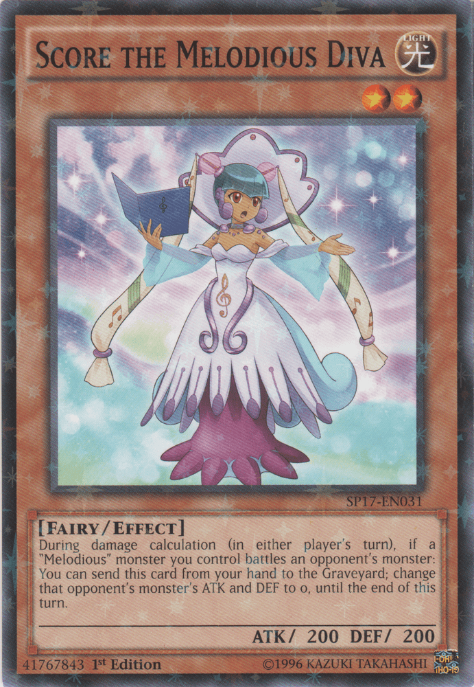Score the Melodious Diva [SP17-EN031] Starfoil Rare (ONLINE ORDER ONLY)