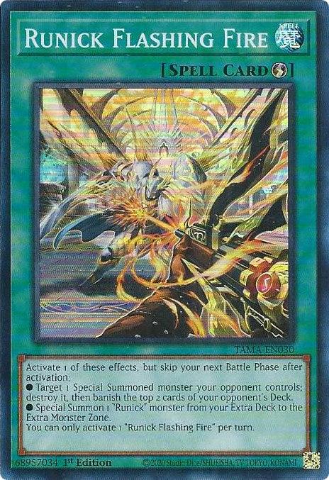 Runick Flashing Fire [TAMA-EN030] Super Rare (ONLINE ORDER ONLY)