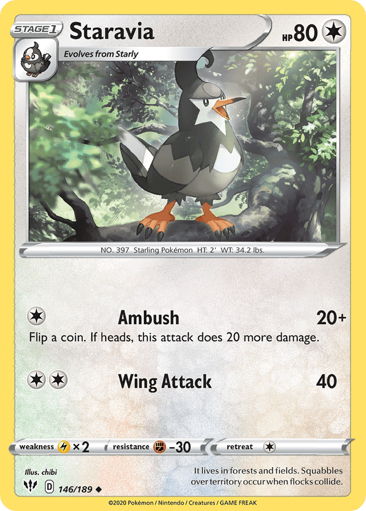 Staravia (146/189) [Sword & Shield: Darkness Ablaze] (Online Only)