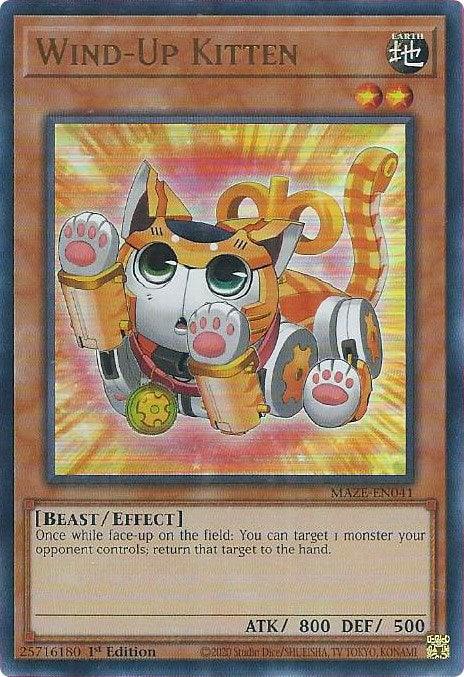 Wind-Up Kitten [MAZE-EN041] Ultra Rare (ONLINE ORDER ONLY)