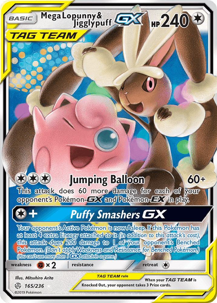 Mega Lopunny & Jigglypuff GX (165/236) [Sun & Moon: Cosmic Eclipse] (Online Only)