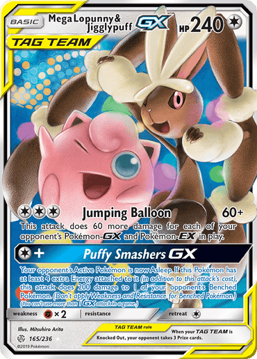 Mega Lopunny & Jigglypuff GX (165/236) [Sun & Moon: Cosmic Eclipse] (Online Only)