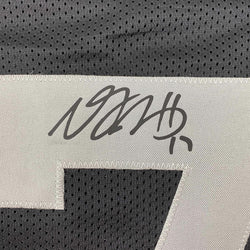 Framed Facsimile Autographed Davante Adams 35x39 Oakland Las Vegas Black Reprint Laser Auto Football Jersey (ONLINE ORDER ONLY)