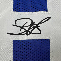 Facsimile Autographed Reggie Wayne Indianapolis Blue Reprint Laser Auto Football Jersey Size Men's XL (ONLINE ORDER ONLY)