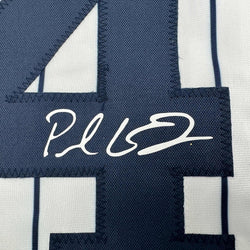 Framed Facsimile Autographed Paul Goldschmidt 35x39 New York Pinstripe Reprint Laser Auto Baseball Jersey (ONLINE ORDER ONLY)