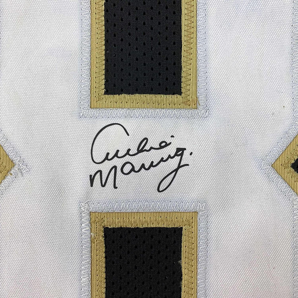 Framed Facsimile Autographed Archie Manning 35x39 New Orleans Black Reprint Laser Auto Football Jersey (ONLINE ORDER ONLY)