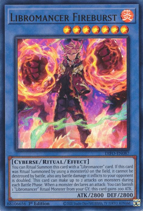 Libromancer Fireburst [DIFO-EN087] Ultra Rare (ONLINE ORDER ONLY)