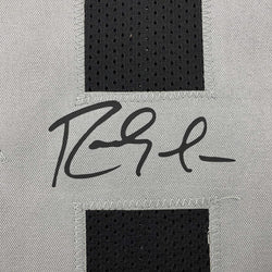 Framed Facsimile Autographed Randy Moss 35x39 Oakland Las Vegas Black Reprint Laser Auto Football Jersey (ONLINE ORDER ONLY)