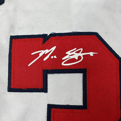 Framed Facsimile Autographed Max Scherzer 35x39 Washington White Reprint Laser Auto Baseball Jersey (ONLINE ORDER ONLY)