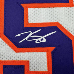 Framed Facsimile Autographed Kevin Durant 35x39 Phoenix White Reprint Laser Auto Basketball Jersey (ONLINE ORDER ONLY)