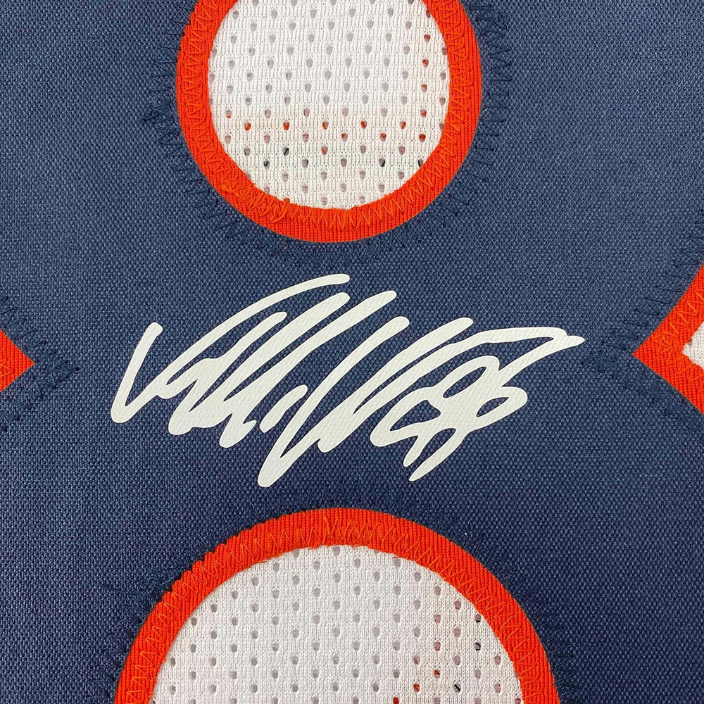 Framed Facsimile Autographed Von Miller 35x39 Denver White Reprint Laser Auto Football Jersey (ONLINE ORDER ONLY)