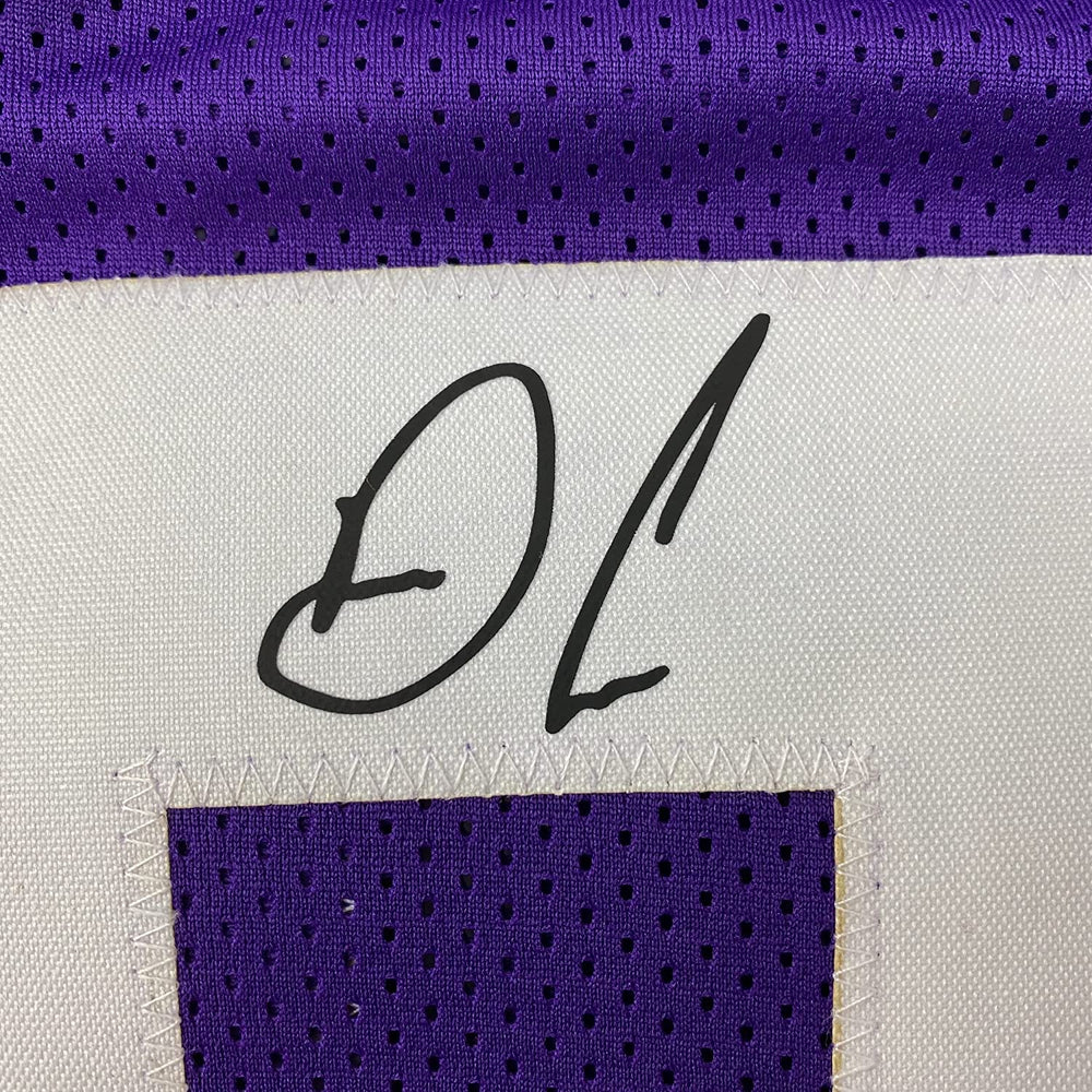 Framed Facsimile Autographed Dalvin Cook 35x39 Minnesota Purple Reprint Laser Auto Football Jersey (ONLINE ORDER ONLY)