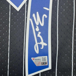 Framed Autographed/Signed Tracy McGrady 35x39 Orlando Magic Black Authentic Swingman Mitchell & Ness Basketball Jersey Fanatics COA (ONLINE ORDER ONLY)