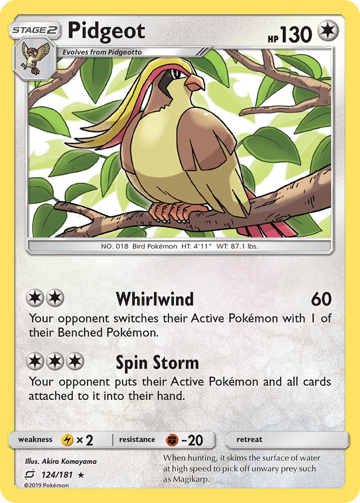 Pidgeot (124/181) [Sun & Moon: Team Up] (Online Only)