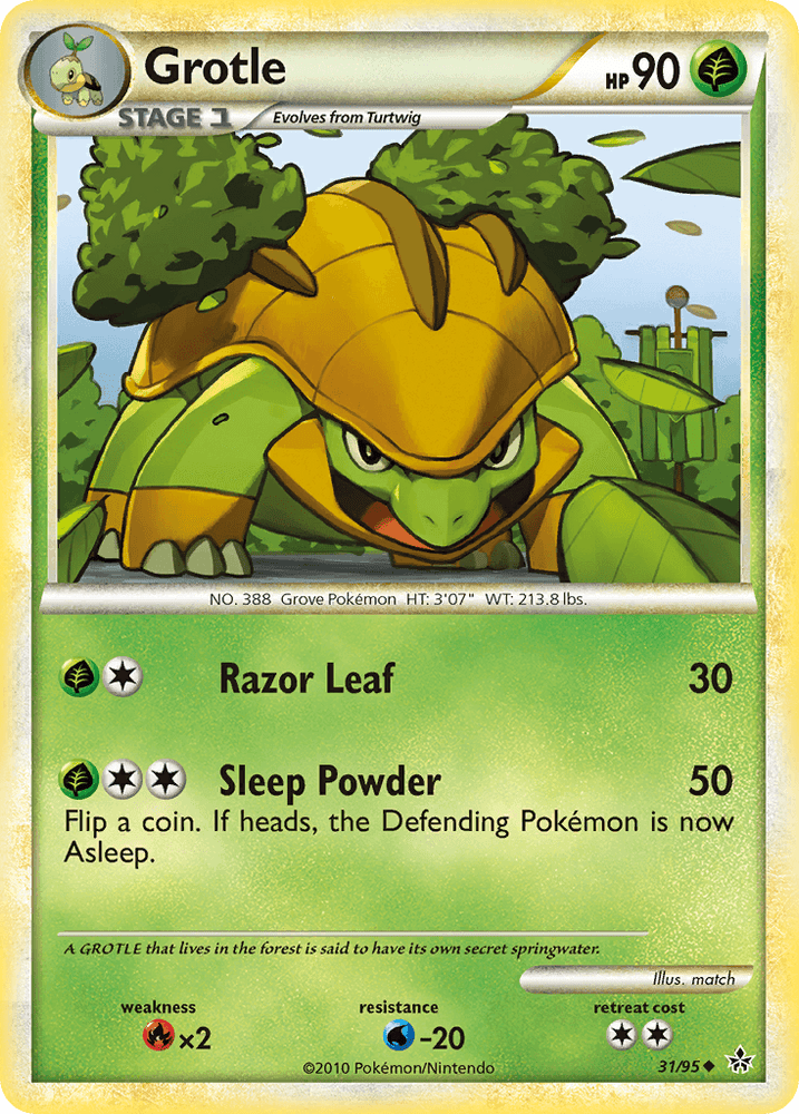 Grotle (31/95) [HeartGold & SoulSilver: Unleashed] (Online Only)
