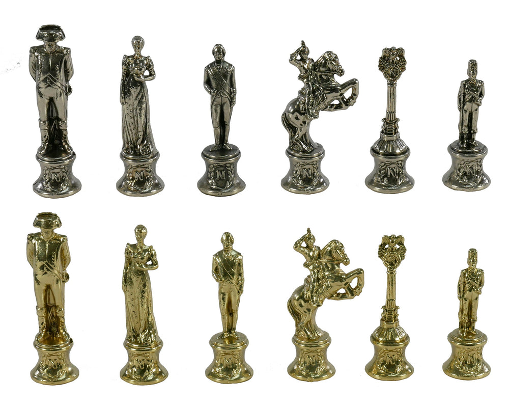 Chess Pieces - Napoleon Character Metal Chess Pieces (ONLINE ORDER ONLY)