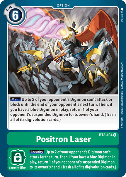 Positron Laser [BT3-104] [Release Special Booster Ver.1.5] (ONLINE ORDER ONLY)