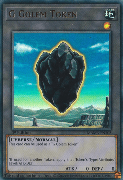 G Golem Token [MAMA-EN103] Ultra Rare (ONLINE ORDER ONLY)