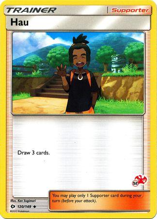 Hau (120/149) (Charizard Stamp #52) [Battle Academy 2020] (Online Only)