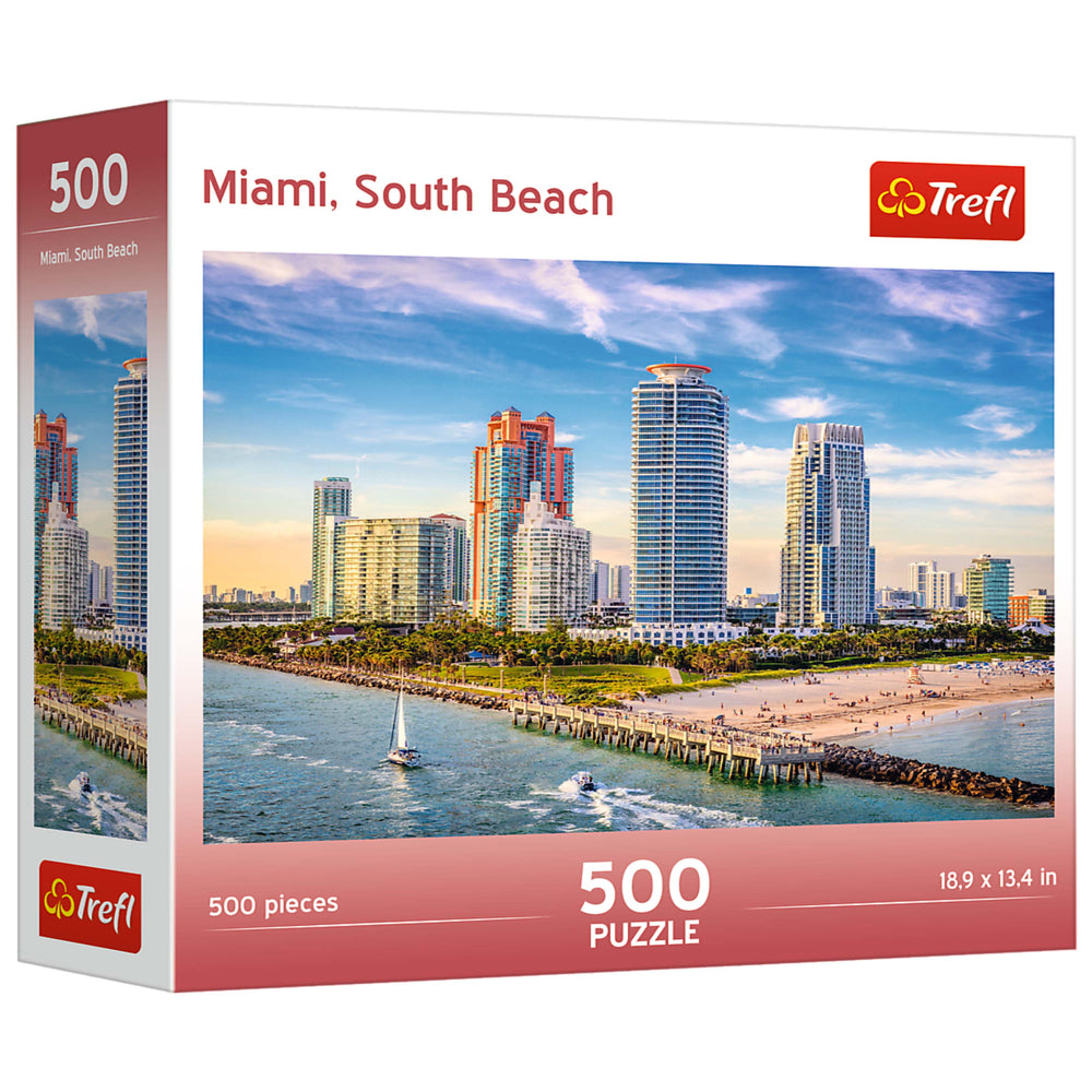 Trefl Red 500 Piece Jigsaw Puzzle - Miami, South Beach (ONLINE ORDER ONLY)