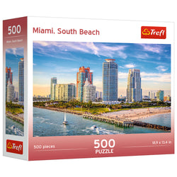 Trefl Red 500 Piece Jigsaw Puzzle - Miami, South Beach (ONLINE ORDER ONLY)