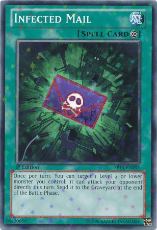 Infected Mail [SP13-EN033] Starfoil Rare (ONLINE ORDER ONLY)