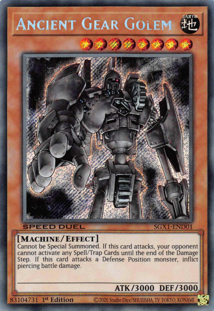Ancient Gear Golem [SGX1-END01] Secret Rare (ONLINE ORDER ONLY)