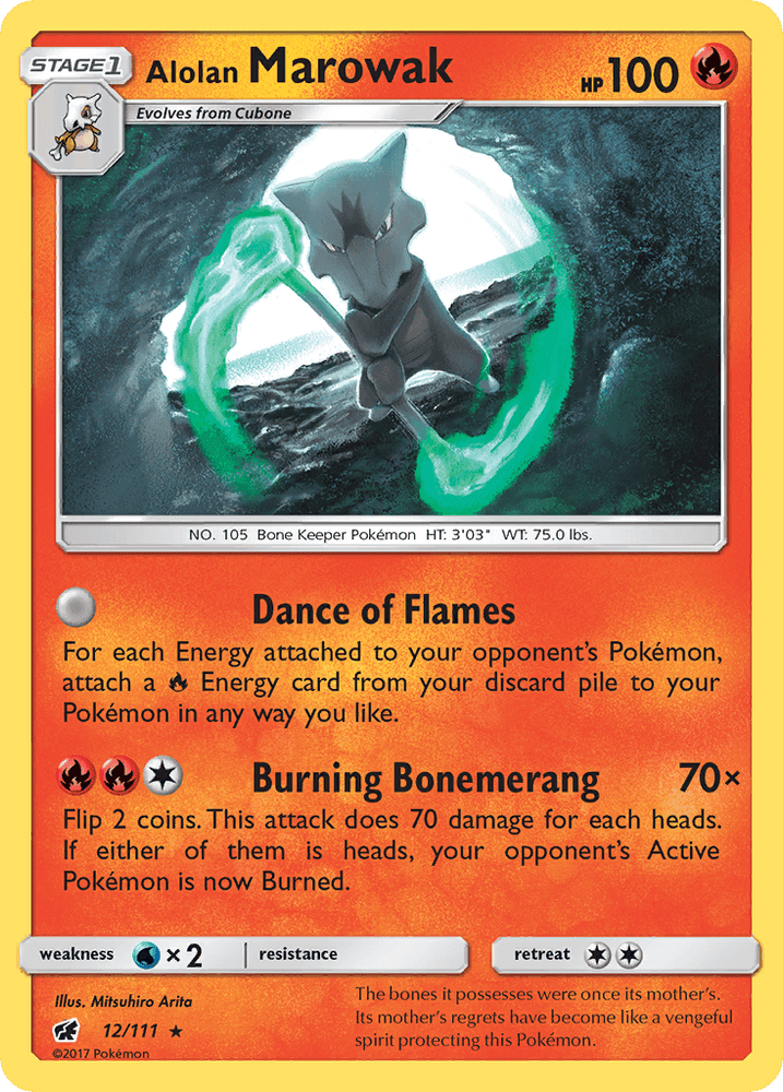 Alolan Marowak (12/111) [Sun & Moon: Crimson Invasion] (Online Only)