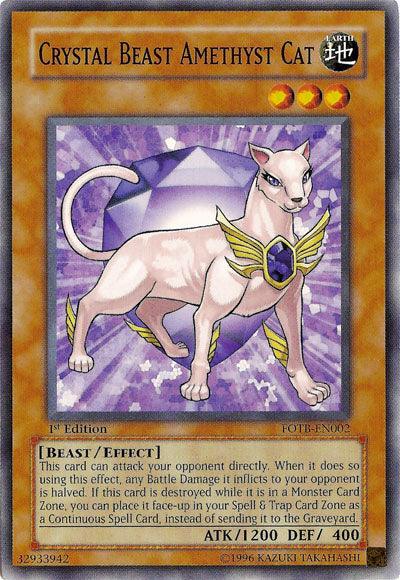 Crystal Beast Amethyst Cat [FOTB-EN002] Common (ONLINE ORDER ONLY)