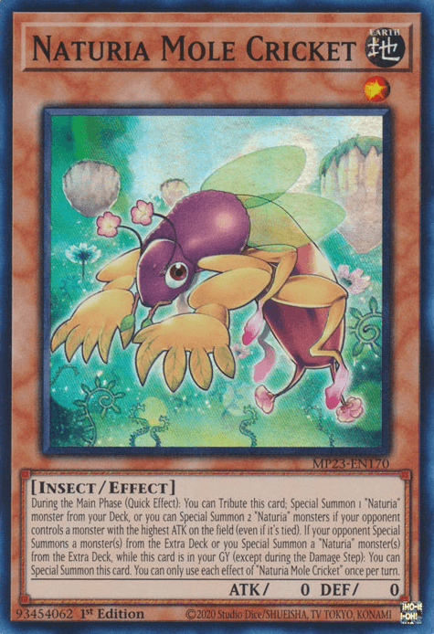 Naturia Mole Cricket [MP23-EN170] Super Rare (ONLINE ORDER ONLY)