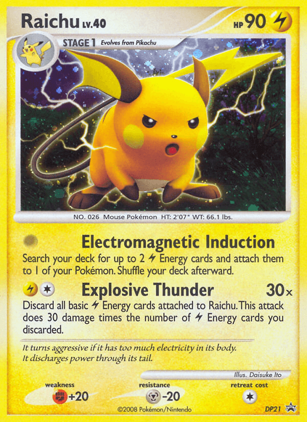 Raichu (DP21) [Diamond & Pearl: Black Star Promos] (Online Only)