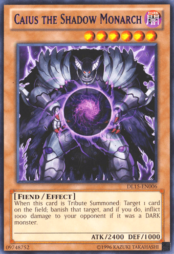 Caius the Shadow Monarch (Purple) [DL15-EN006] Rare (ONLINE ORDER ONLY)