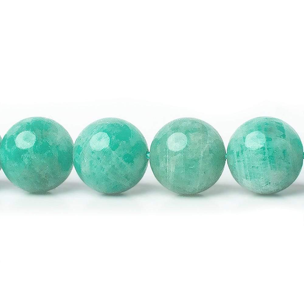9.5-10mm Amazonite plain round beads 16 inch 40 pieces A (ONLINE ORDER ONLY)