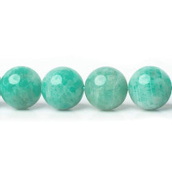 9.5-10mm Amazonite plain round beads 16 inch 40 pieces A (ONLINE ORDER ONLY)