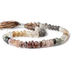 9.5-12.5mm Sagenitic Quartz Faceted Rondelle beads 16 inch 62 pieces (ONLINE ORDER ONLY)
