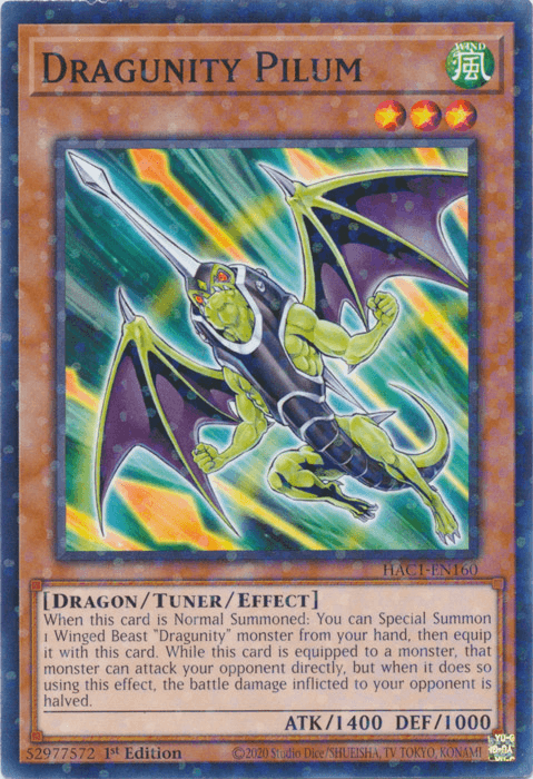 Dragunity Pilum (Duel Terminal) [HAC1-EN160] Common (ONLINE ORDER ONLY)