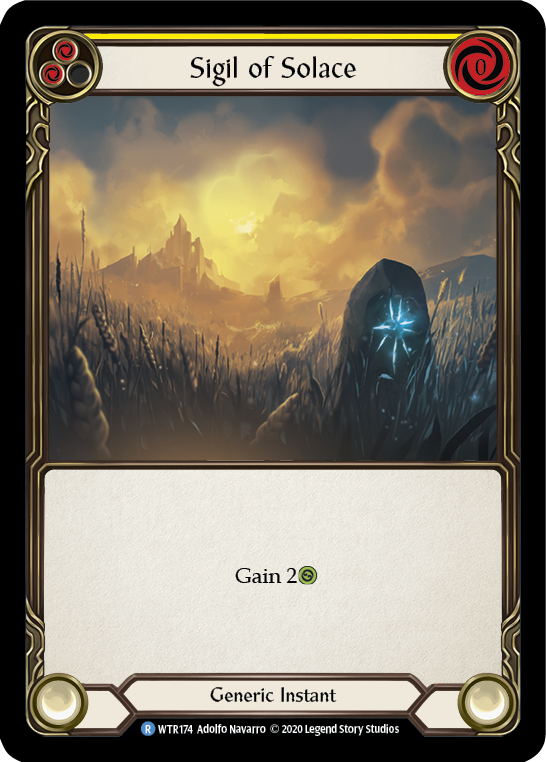 Sigil of Solace (Yellow) [U-WTR174] (Welcome to Rathe Unlimited)  Unlimited Rainbow Foil - Anime Imports LLC