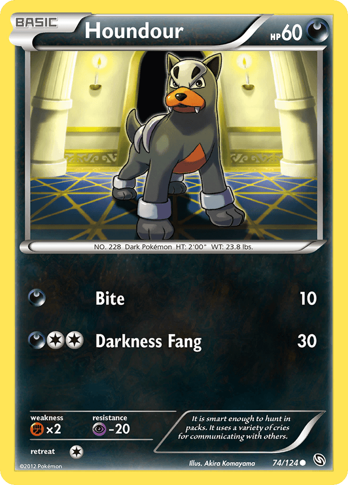 Houndour (74/124) [Black & White: Dragons Exalted] (Online Only)