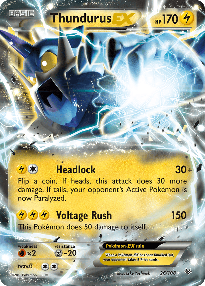 Thundurus EX (26/108) [XY: Roaring Skies] (Online Only)