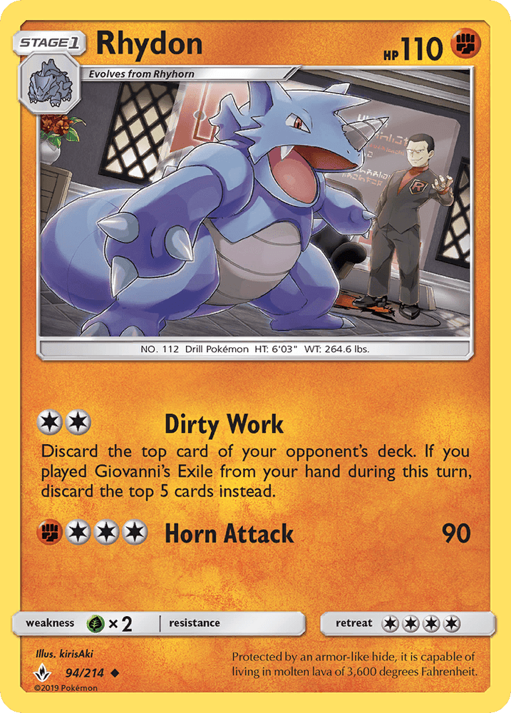 Rhydon (94/214) [Sun & Moon: Unbroken Bonds] (Online Only)