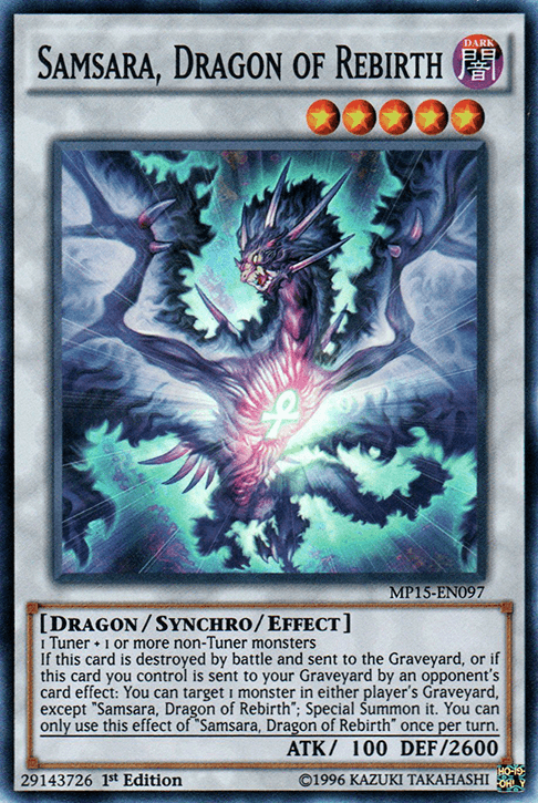 Samsara, Dragon of Rebirth [MP15-EN097] Super Rare (ONLINE ORDER ONLY)