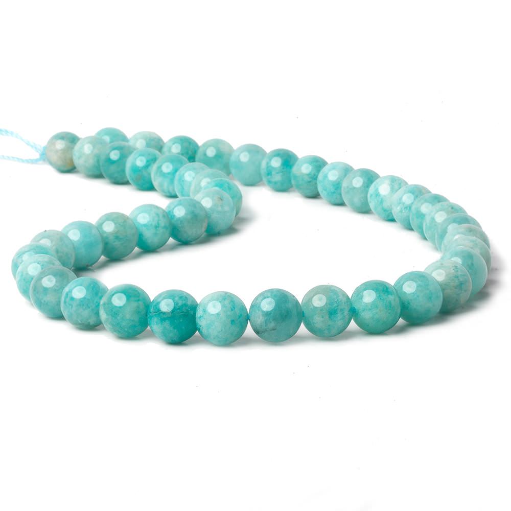 9.5mm Amazonite Plain Rounds 16 inch 43 beads A (ONLINE ORDER ONLY)