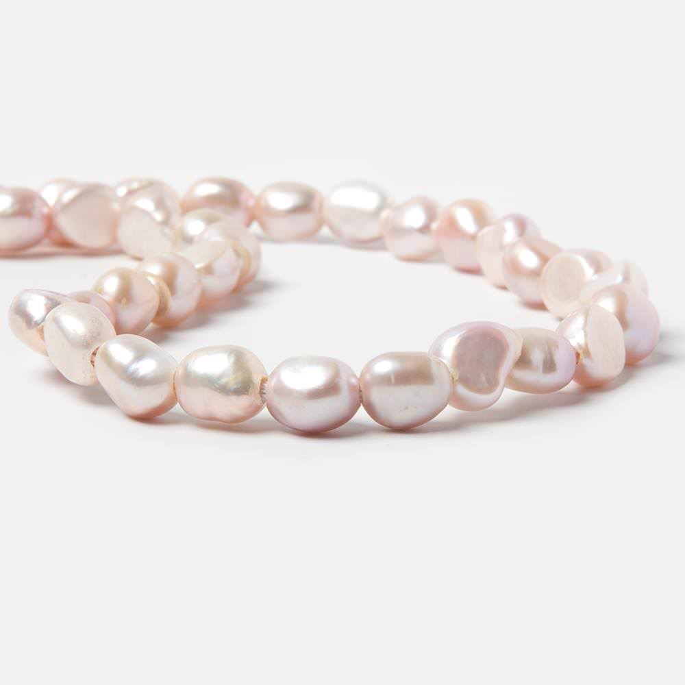 9.5x8-11x9.5mm Iced Pink Baroque 2.5mm large hole Pearls 15 in. 39 pcs (ONLINE ORDER ONLY)