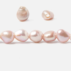 9.5x8-11x9.5mm Iced Pink Baroque 2.5mm large hole Pearls 15 in. 39 pcs (ONLINE ORDER ONLY)