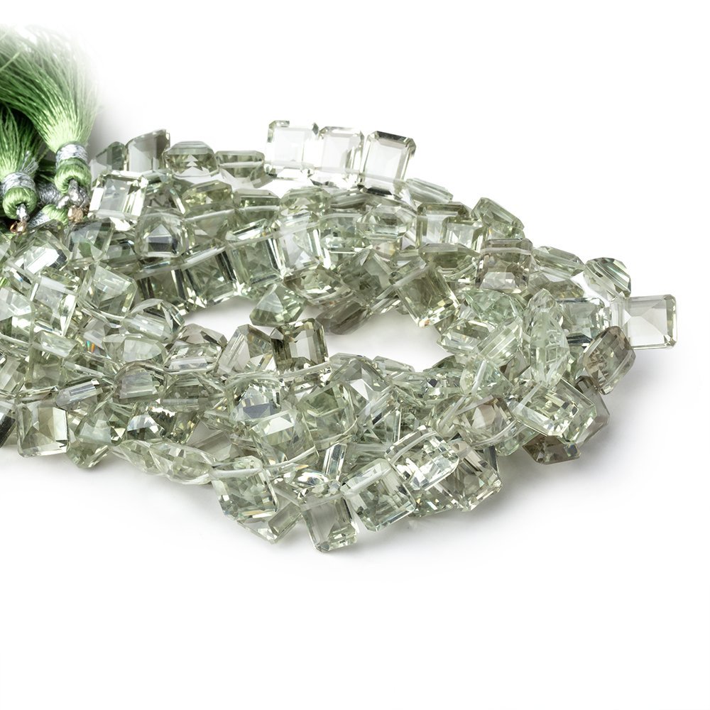 9.5x8mm Prasiolite Emerald Cut Rectangles 9 inch 30 Beads AA (ONLINE ORDER ONLY)
