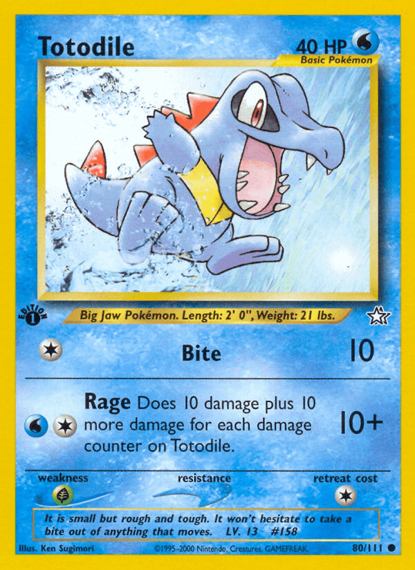 Totodile (80/111) [Neo Genesis 1st Edition] (Online Only)
