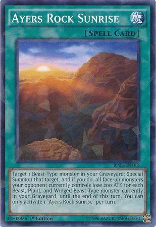 Ayers Rock Sunrise [BP03-EN183] Shatterfoil Rare (ONLINE ORDER ONLY)