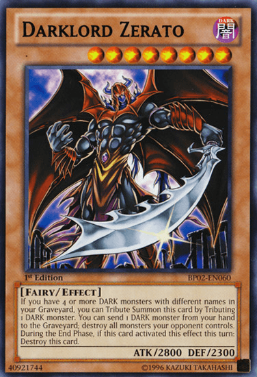 Darklord Zerato [BP02-EN060] Mosaic Rare (ONLINE ORDER ONLY)